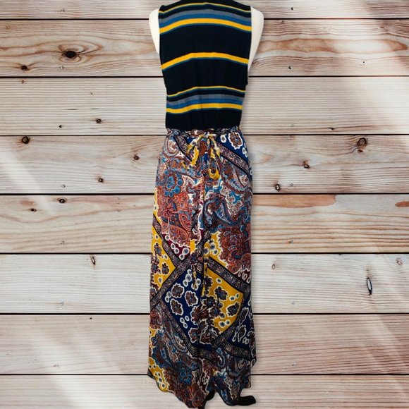 C1 Anthropologie Tiny maxi dress wrap print pattern paisley fall large - Picture 2 of 9